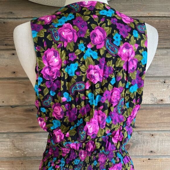 Dawn Joy Fashions Floral Sleeveless Maxi Dress Size 13 EUC - Picture 6 of 8